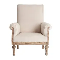 fauteuil bois tropical et polyester style vintage gris greenford