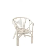 chaise enfant filou rotin blanc
