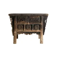 commode bois d'orme style oriental tiandeng