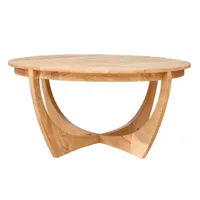 table basse ronde en bois massif style scandinave floki