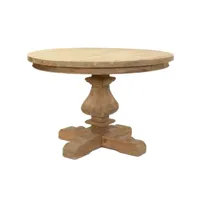 table ronde rustique bois massif lisa