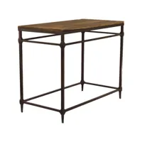 table rectangulaire haute dan métal et bois style industriel