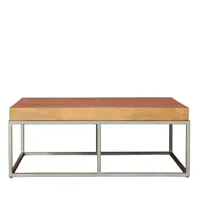 table basse style industriel manguier massif couleur naturelle et métal borg medium