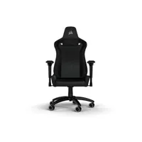 chaise gaming corsair tc200 leatherette - forme standard, cuir synthétique rembourre noir/noir