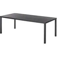 table de jardin hesperide table fixe piazza 8 personnes noir graphite hespéride