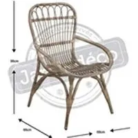 fauteuil de jardin aubry gaspard - fauteuil en rotin gris maéva