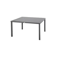 table de jardin hesperide table fixe carrée piazza coloris noir graphite hespéride