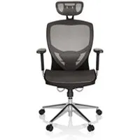 fauteuil de bureau hjh office siège de bureau / fauteuil de direction venus one, tissu maille gris argenté