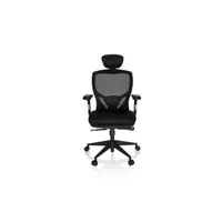fauteuil de bureau hjh office siège de bureau / fauteuil de direction venus base, assise tissu / dossier maille noir