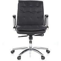 fauteuil de bureau hjh office siège de bureau / fauteuil de direction villa 10, cuir nappa noir