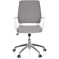 fauteuil de bureau hjh office siège de bureau / siège tournant estra tissu gris corps blanc