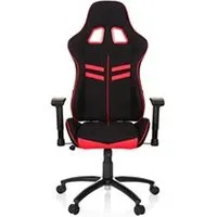 chaise gaming hjh office chaise de bureau gaming / fauteuil gamer league pro i tissu / simili-cuir noir / rouge