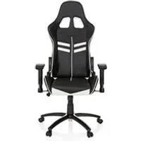 chaise gaming hjh office chaise gaming / chaise de bureau league pro simili cuir noir / blanc