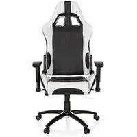 chaise gaming hjh office chaise gaming / chaise de bureau siège baquet simili cuir monaco ii noir / blanc