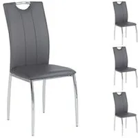 etagère murale idimex lot de 4 chaises apollo assise synthétique gris