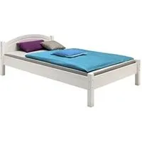 lit 1 place idimex lit en pin massif marie 90x200 cm lit simple pour enfant avec tête de lit, lasuré blanc