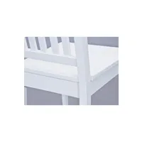 chaise inter link chaise pin massif blanc vernis campanou - lot de 2