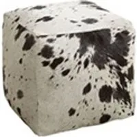 pouf aubry gaspard - pouf cube en peau de vache