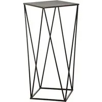 table d'appoint aubry gaspard - sellette design en métal noir 42 x 42 x 80 cm