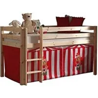 lit enfant paris prix lit mezzanine 90x200 cm avec tente clown pin massif clair pino