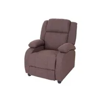 fauteuil de salon mendler fauteuil tv lincoln, fauteuil de relaxation, tissus, couleur d'acajou
