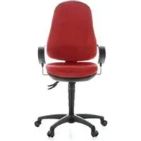 fauteuil de bureau topstar siège de bureau / siège pivotant ergo sydney, microfibre rouge