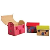 décoration enfant aubry gaspard - coffres à jouets colorés (lot de 3)