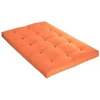 futon i d literie matelas futon orange goyave coeur en latex 140x190
