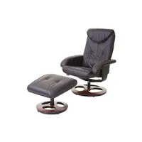 fauteuil de salon mendler fauteuil de relaxation hwc-c46 similicuir marron