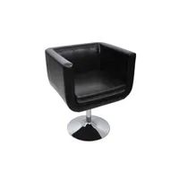 fauteuil de salon vidaxl chaise de bar noir similicuir
