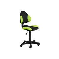 fauteuil de bureau idimex chaise de bureau pour enfant alondra, noir/vert