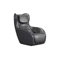 fauteuil de relaxation vente-unique fauteuil massant adrastee en simili - option bluetooth - anthracite