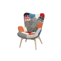 fauteuil de salon meubletmoi fauteuil patchwork déco tapissé