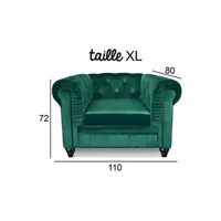 fauteuil de salon generique grand fauteuil chesterfield velours vert