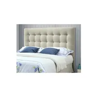 tête de lit vente-unique tête de lit capitonnée francesco - 140 cm - tissu - beige
