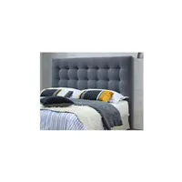 tête de lit vente-unique tête de lit capitonnée francesco - 140 cm - tissu - gris