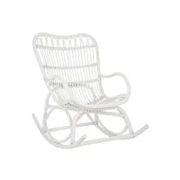 fauteuil de salon non renseigné fauteuil à bascule rotin blanc mate jams