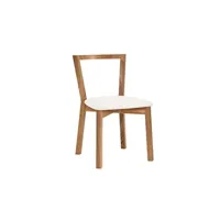 chaise maison et styles chaise 45x54x75 cm en chêne massif et assise en coton