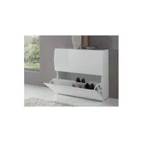meuble à chaussures habitat et jardin meuble à chaussures onda - blanc laqué - 101 x 26,5 x 81 cm