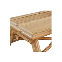 table de jardin vidaxl table de pique-nique 120 x 120 x 78 cm bambou