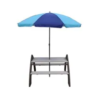 table de jardin axi table picnic kylo gris blanc avec parasol bleu 119x98x65cm
