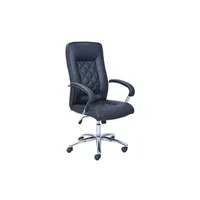 fauteuil de bureau altobuy lodovico - fauteuil de bureau simili cuir coloris noir -