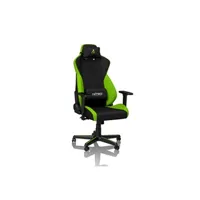 chaise gamer s300 atomic green - noir/vert/tissu/3d