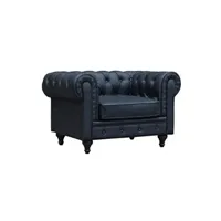fauteuil de salon habitat et jardin fauteuil chesterfield aliza - 111 x 82 x 70 cm - noir