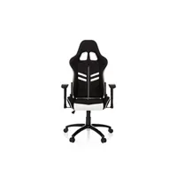 chaise gaming hjh office chaise de bureau gaming / fauteuil gamer league pro i tissu / simili-cuir noir / blanc