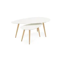 tables gigognes design 'tetrys' blanches