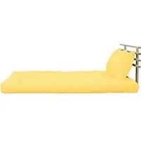 matelas futon et tête de lit bois massif naturel shin sano 140x200 jaune