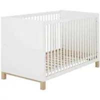 lit enfant galipette lit bébé à barreaux en bois blanc 70x140 - lt5048-1