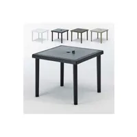 table haute grand soleil - tables bar en poly rotin carrées 90x90 grand soleil boheme 12 pcs, couleur: noir