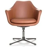 fauteuil de salon hjh office chaise de bureau / chaise lounge artemia simili cuir marron